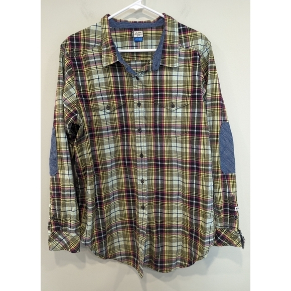 Kavu 100% Cotton Plaid Long Sleeve Button Down Shirt Size XL - Picture 1 of 6